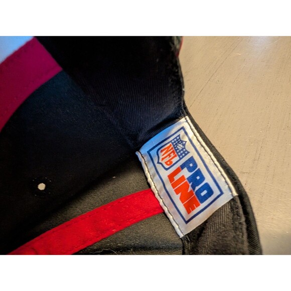 VINTAGE Tampa Bay Buccaneers Hat Cap Strap Back Black Football 90s Proline - Picture 5 of 10